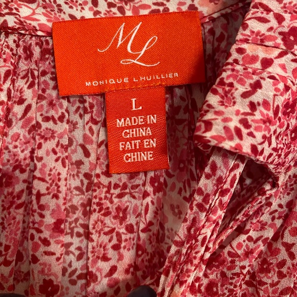 ML Monique Lhuillier Neck-Tie Blouse - Picture 3 of 8